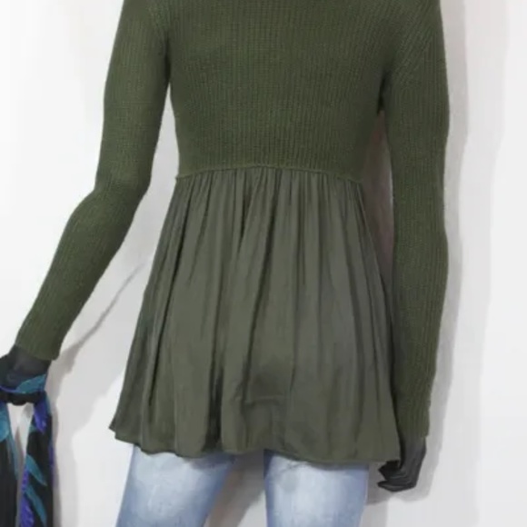 Hooked Up Women's Forest Green Tunic Sweater Top Tunic, S - Picture 6 of 6